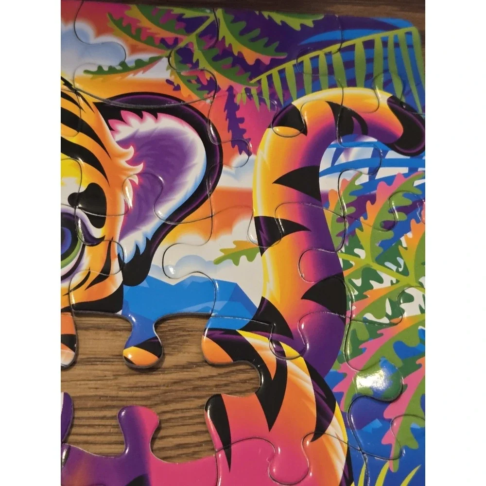 Lisa Frank Forrest Puzzle 48 Pc Incomplete 42/48 Pieces Damaged Piece